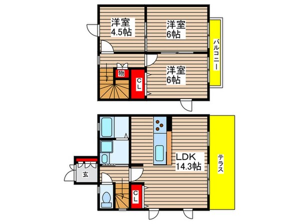 クレスト弐番館の物件間取画像